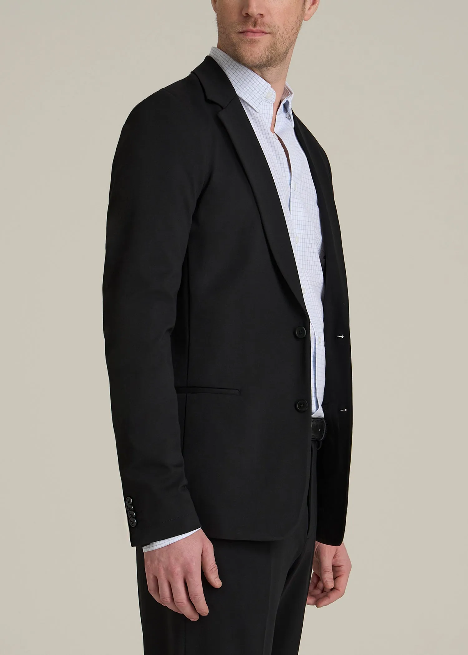 Flex Tech Suit Jacket for Tall Men in Black sold by American Tall product image thumbnail 2