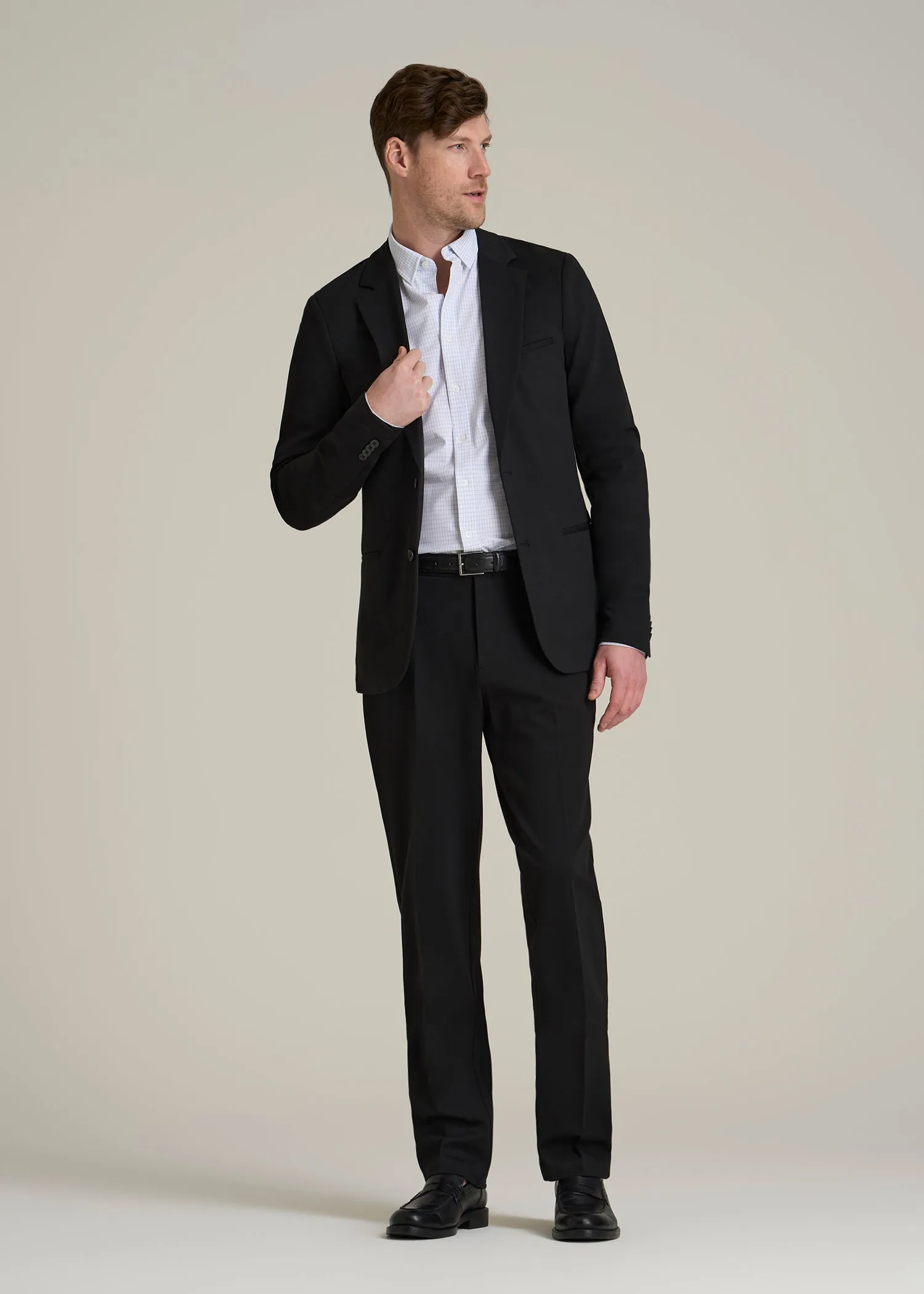 Flex Tech Suit Jacket for Tall Men in Black sold by American Tall product image thumbnail 4