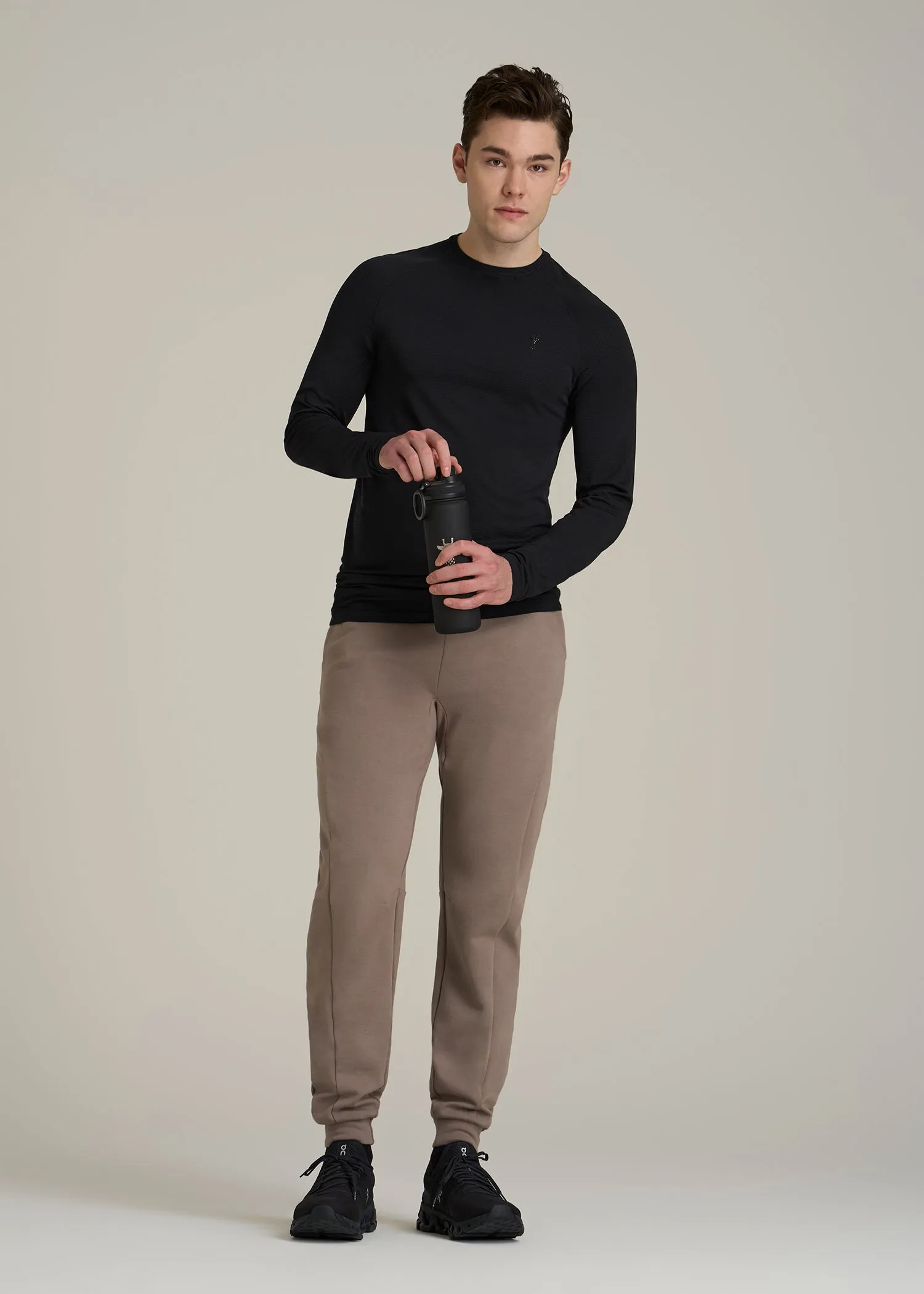 Long Sleeve Vented Training Top for Tall Men in Black sold by American Tall product image thumbnail 4