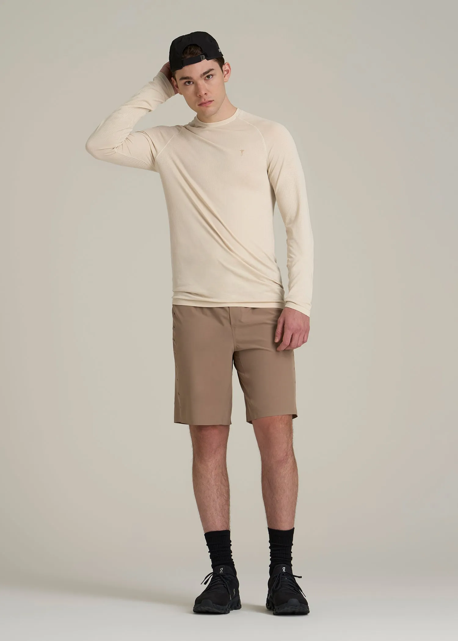 Long Sleeve Vented Training Top for Tall Men in Vanilla Latte sold by American Tall product image thumbnail 4