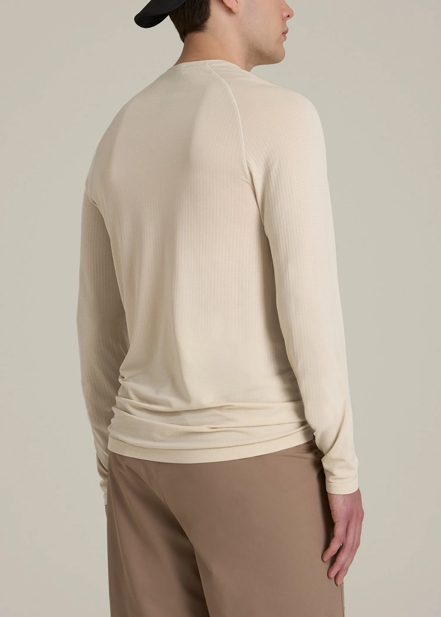 Long Sleeve Vented Training Top for Tall Men in Vanilla Latte sold by American Tall product image thumbnail 5
