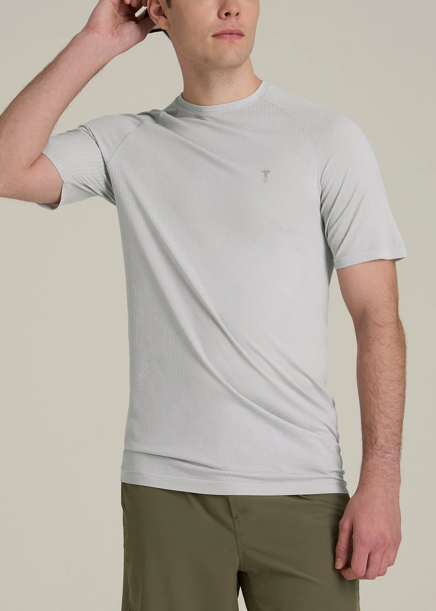 Vented Training Top for Tall Men in Silver Drop sold by American Tall