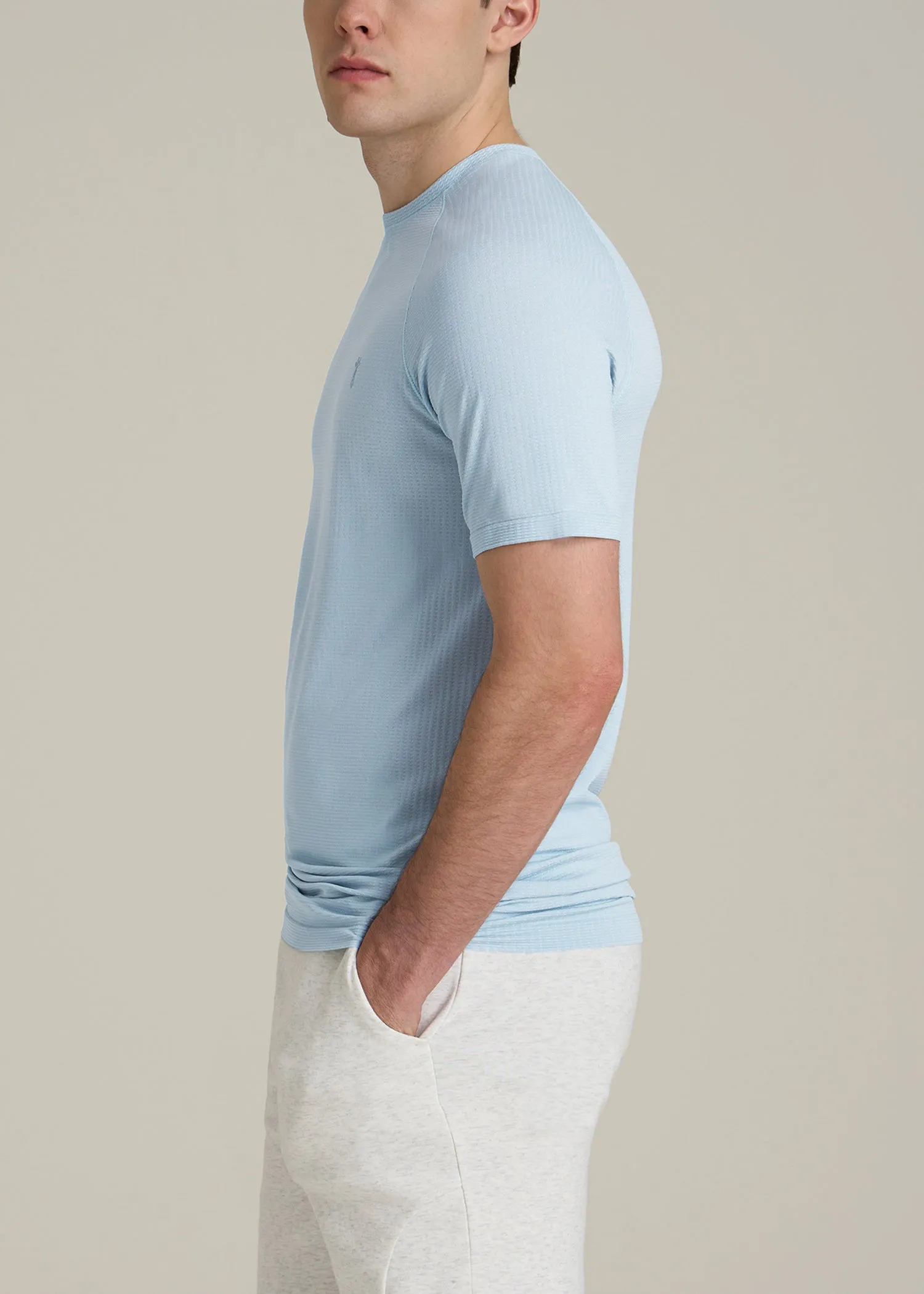 Vented Training Top for Tall Men in Ice Blue sold by American Tall product image thumbnail 3