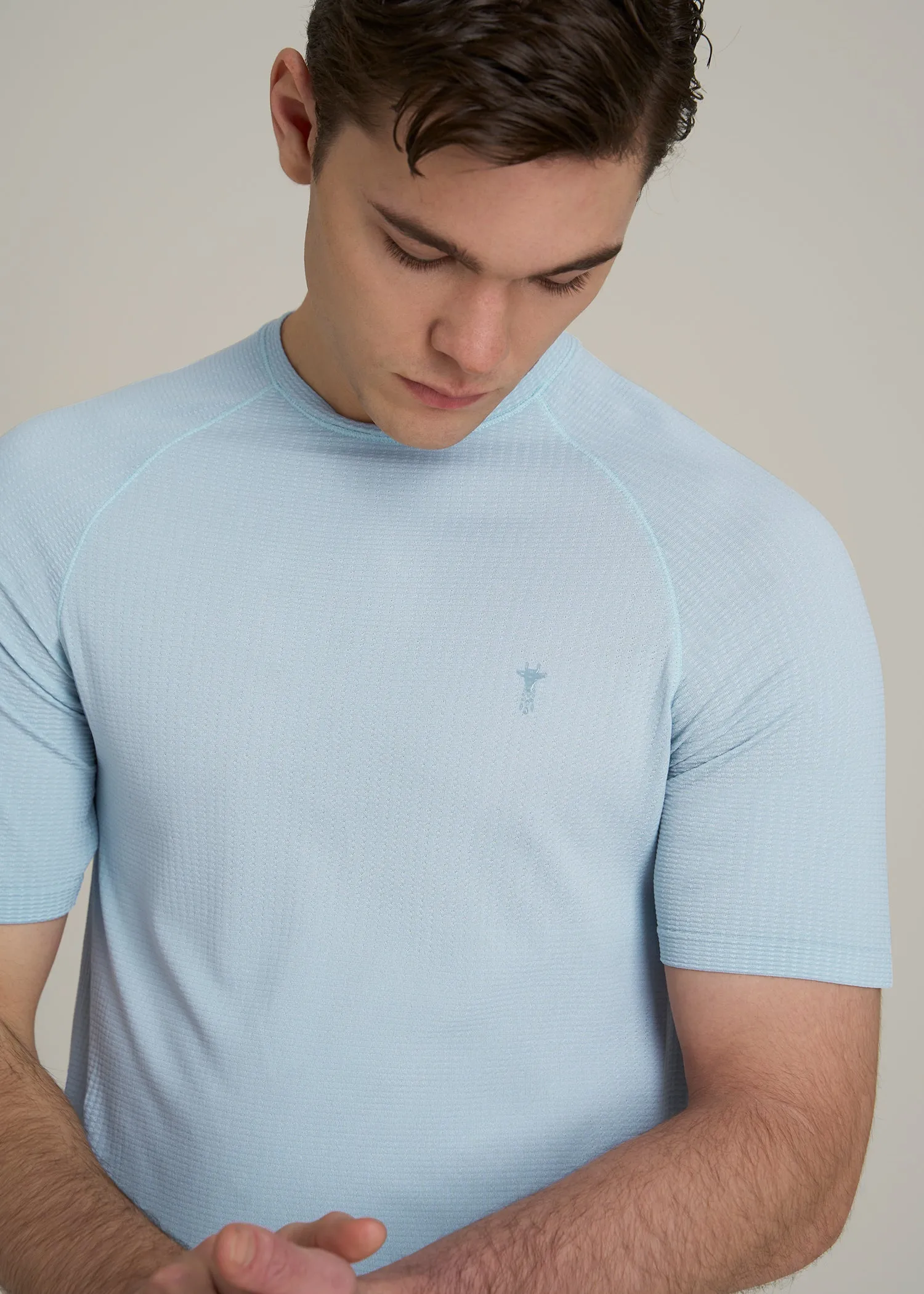 Vented Training Top for Tall Men in Ice Blue sold by American Tall product image thumbnail 2