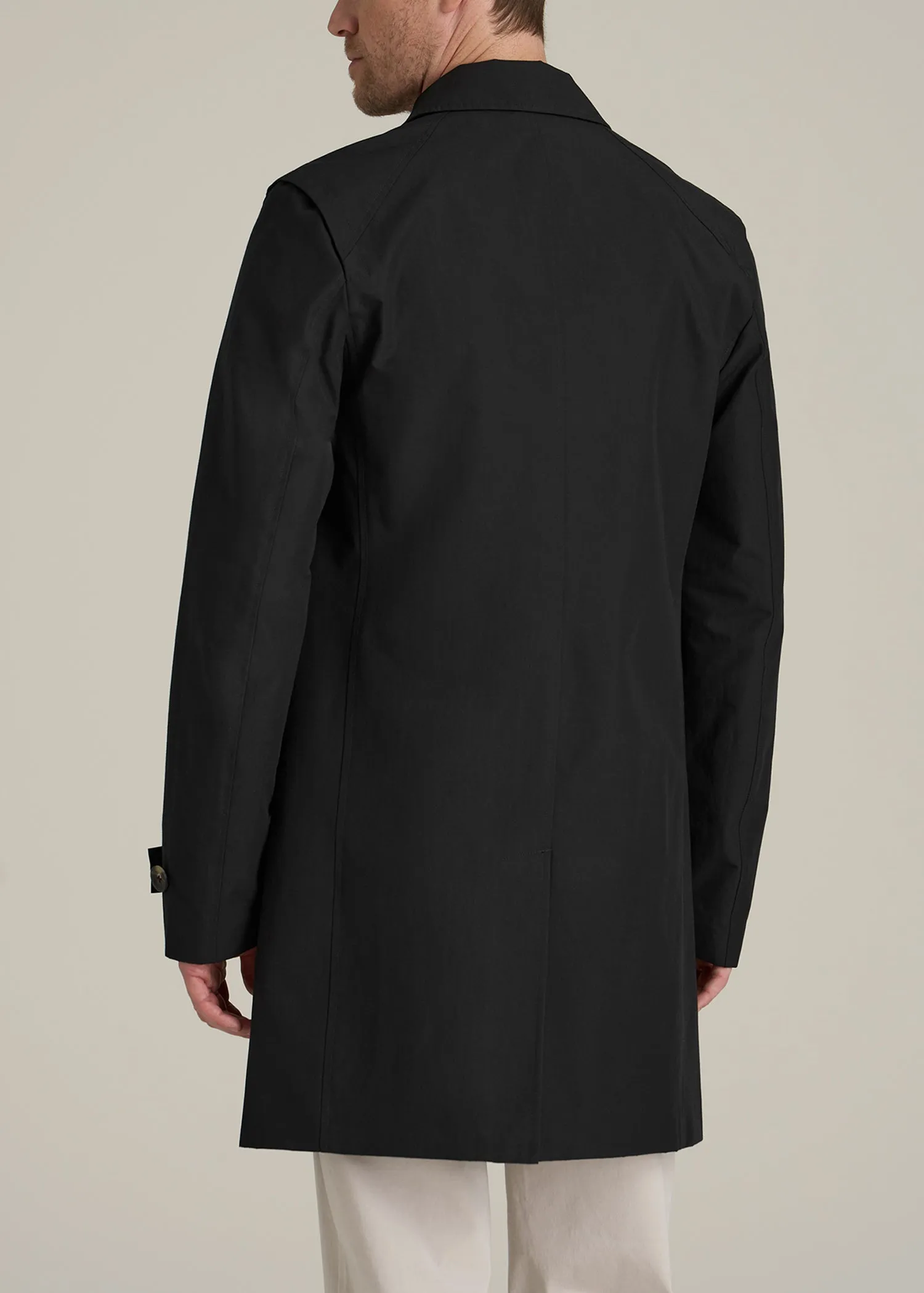 Minimalist Trench Coat for Tall Men in Black sold by American Tall product image thumbnail 5