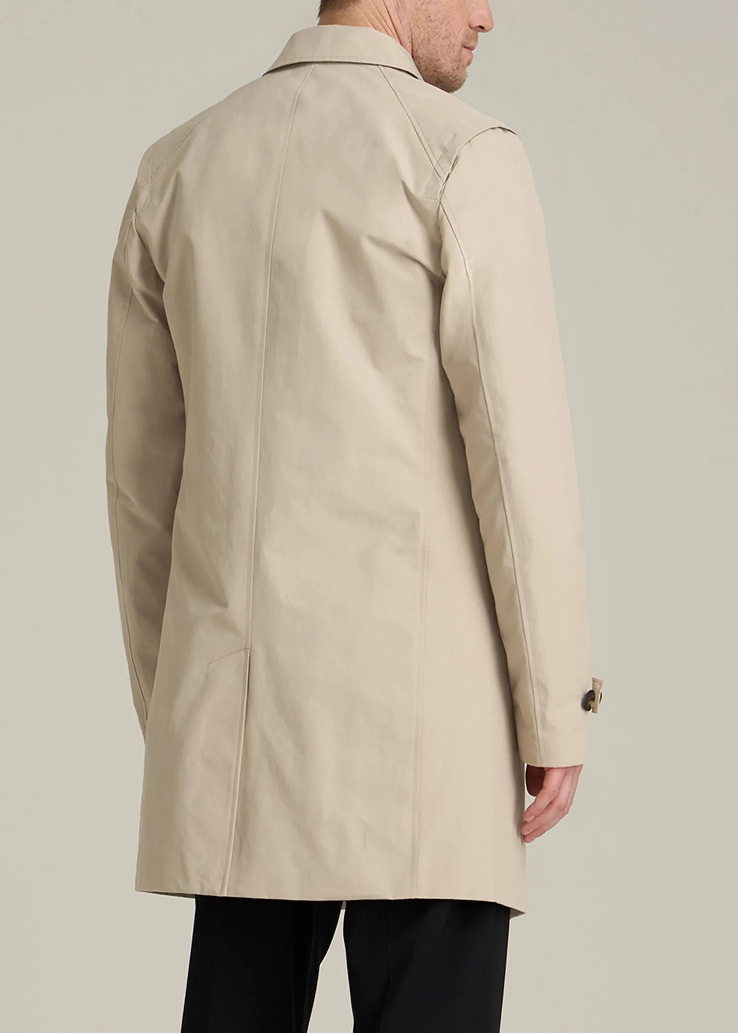 Minimalist Trench Coat for Tall Men in Light Khaki sold by American Tall product image thumbnail 5