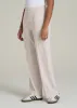 Flat Front Wide Leg Dress Pants for Tall Women in Drywall Tan sold by American Tall