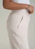 Flat Front Wide Leg Dress Pants for Tall Women in Drywall Tan sold by American Tall