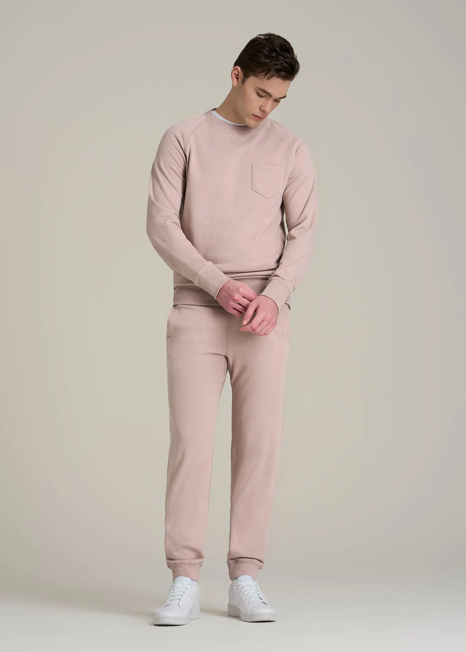 Wearever 2.0 French Terry Crewneck Sweatshirt for Tall Men in Desert Rose sold by American Tall product image thumbnail 4