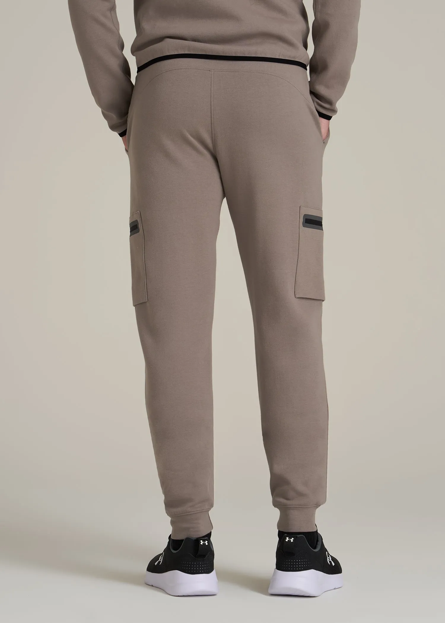 Tech Motion Fleece Cargo Joggers for Tall Men in Portobello sold by American Tall product image thumbnail 5