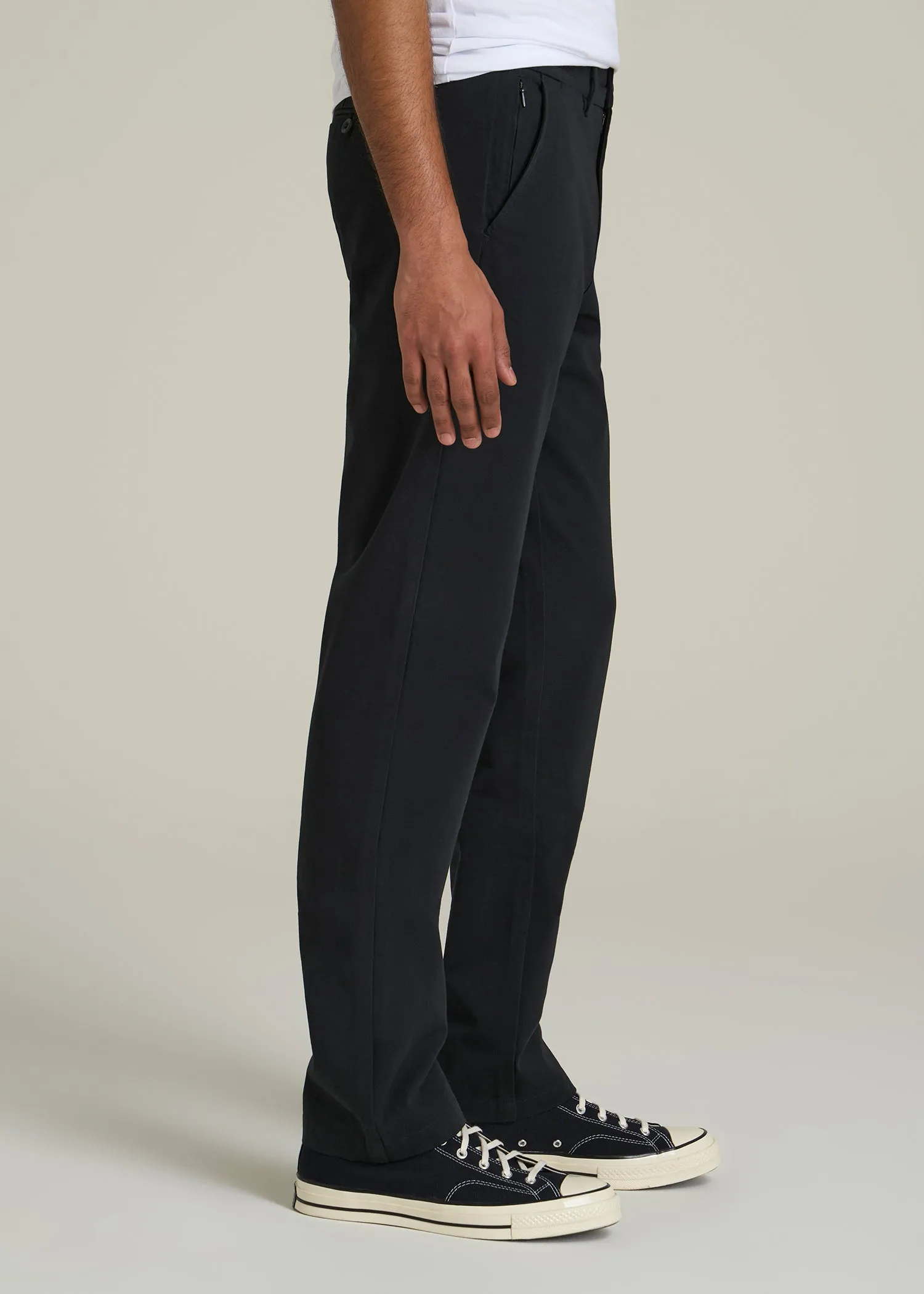 4 Way Stretch Commuter TAPERED Chino Pants for Tall Men in Black sold by American Tall product image thumbnail 3
