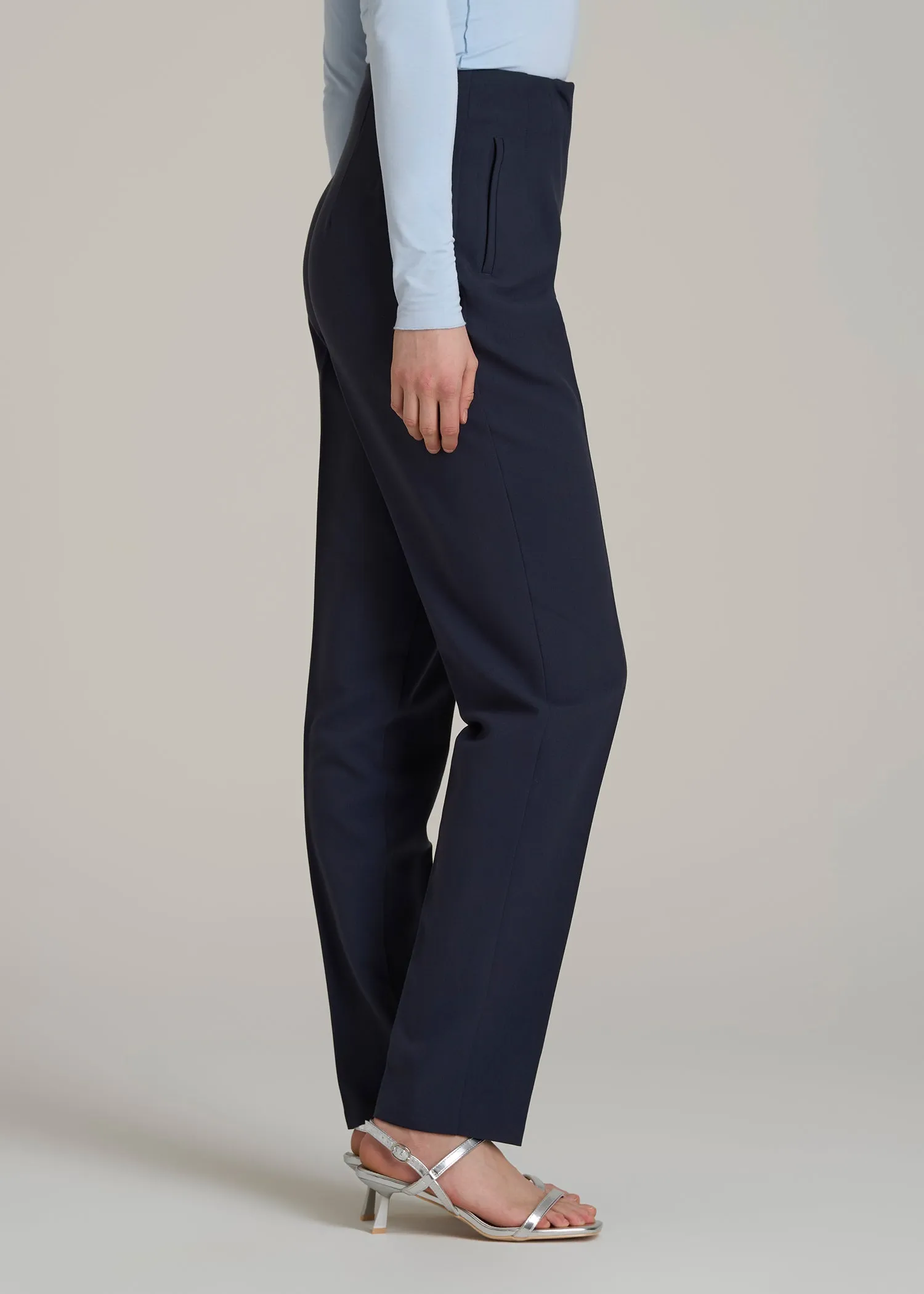 High Rise Pants with Darts for Tall Women in Light Camel sold by American Tall product image thumbnail 3