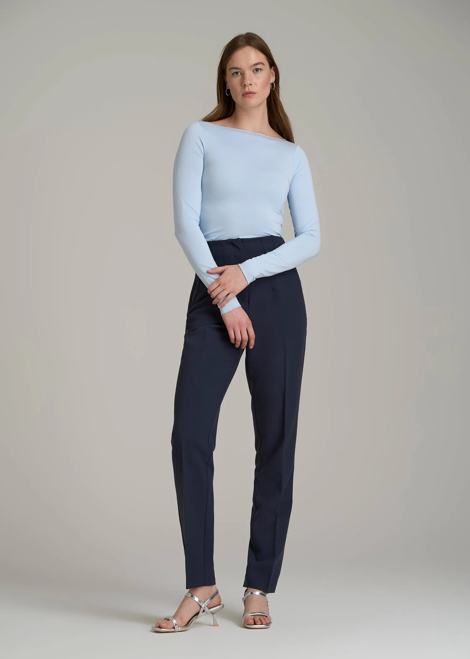 High Rise Pants with Darts for Tall Women in Light Camel sold by American Tall product image thumbnail 4