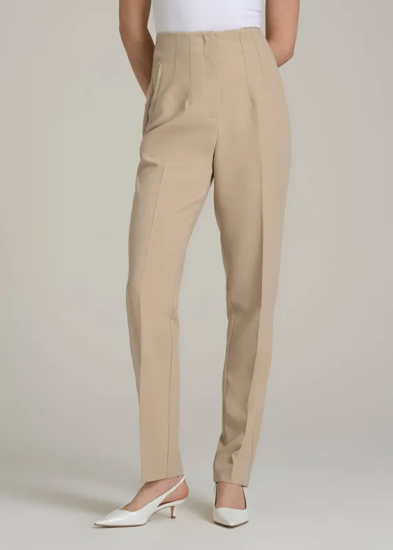 High Rise Pants with Darts for Tall Women in Navy sold by American Tall