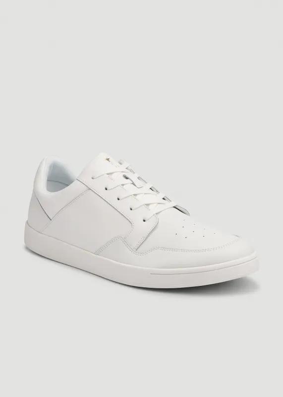 Court Sneaker for Tall Men in White made by American Tall