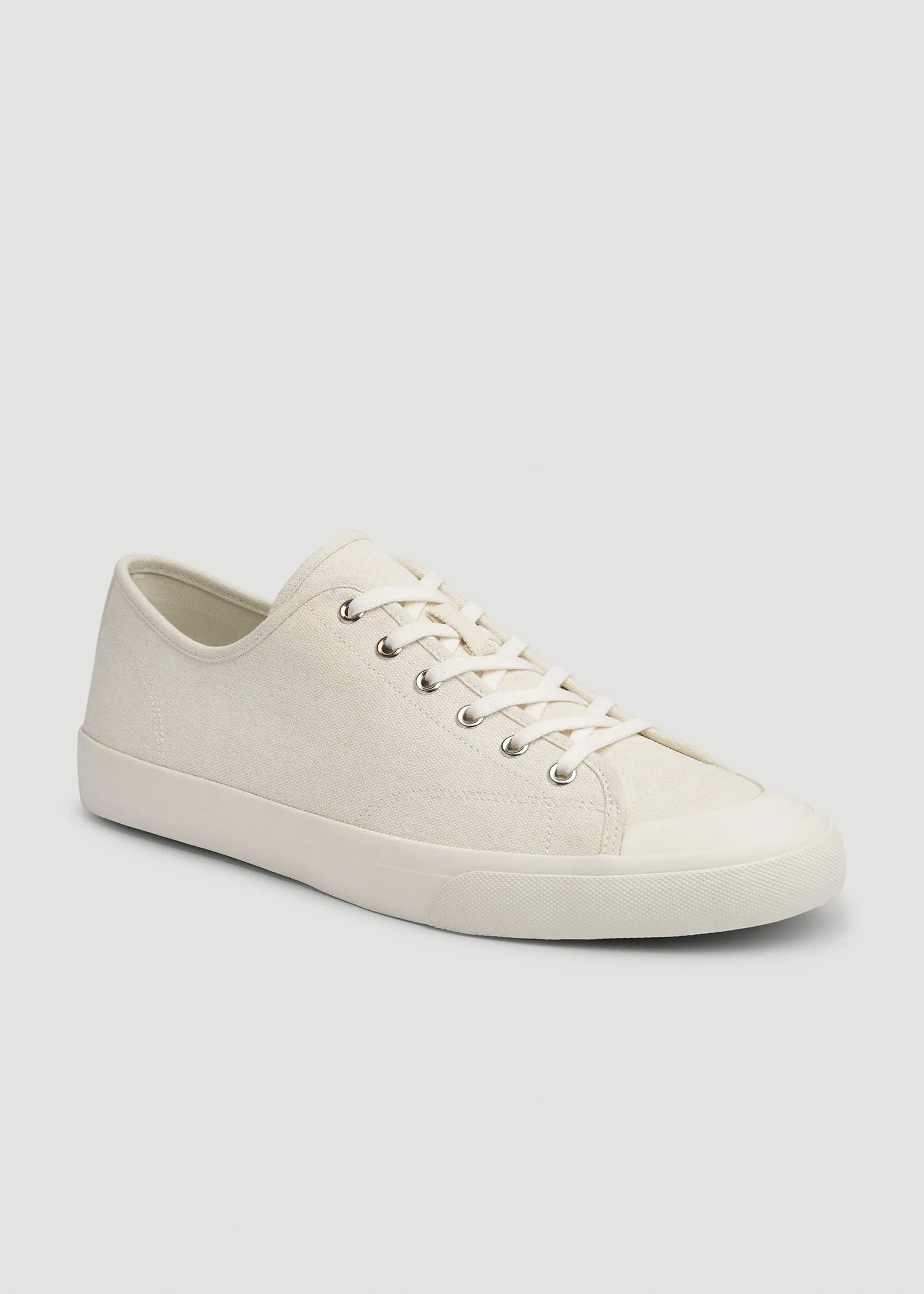 Vulcanized Sneaker for Tall Men in Ecru sold by American Tall