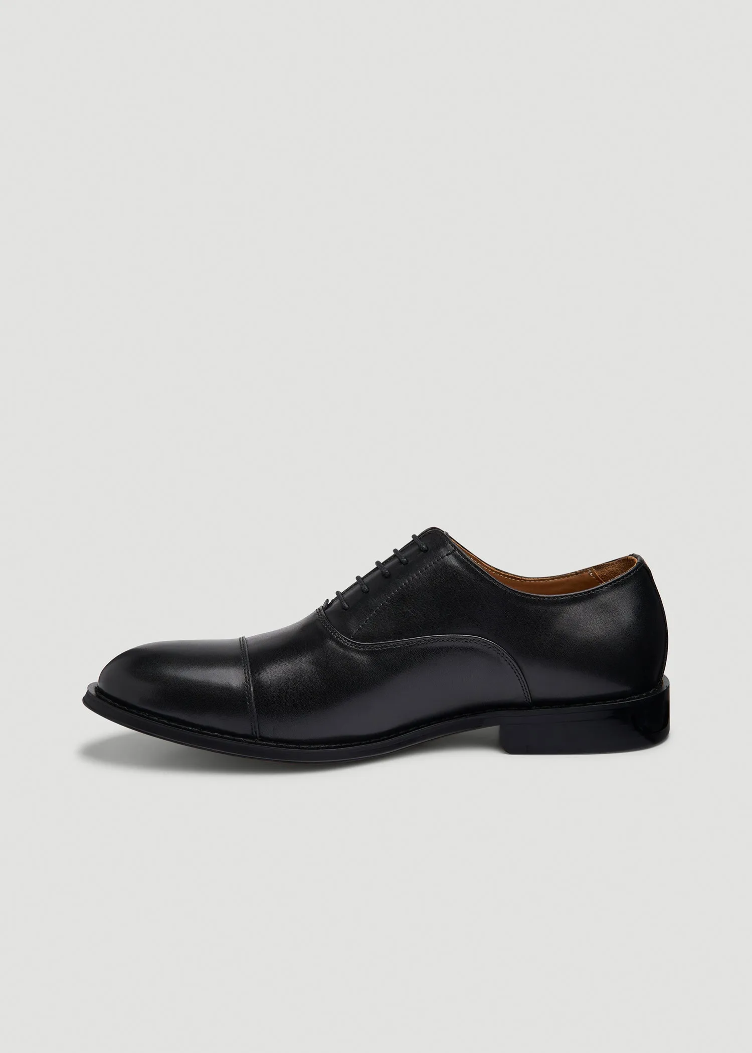 Leather Cap Toe Oxford for Tall Men in Black sold by American Tall product image thumbnail 2
