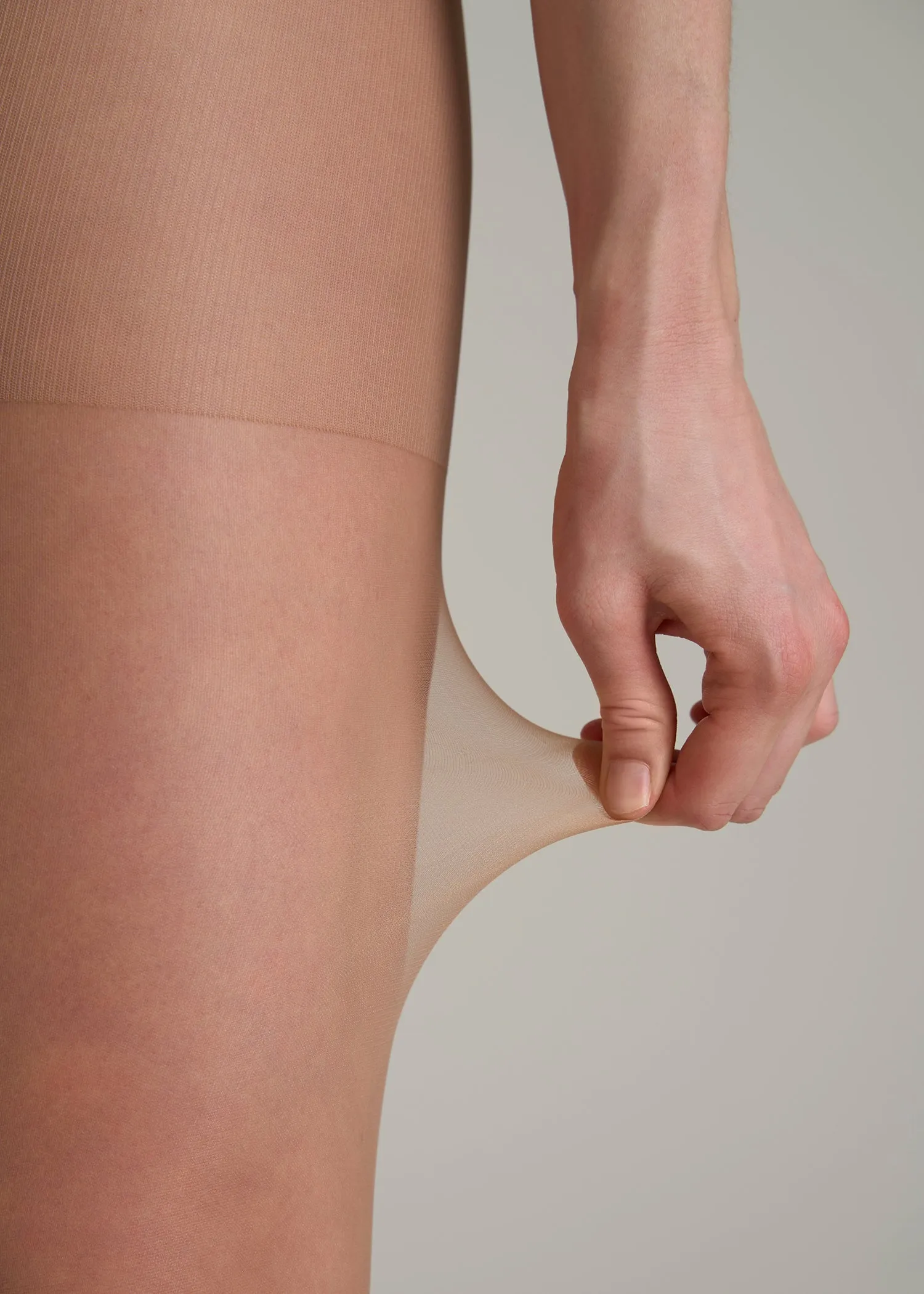 Ultra Sheer Pantyhose for Tall Women in Cool Sand sold by American Tall product image thumbnail 2