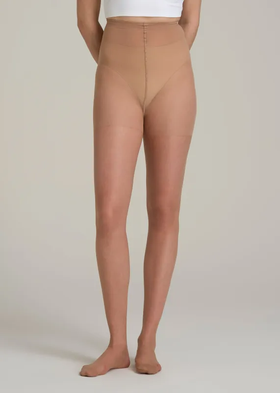 Ultra Sheer Pantyhose for Tall Women in Honey sold by American Tall