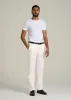 4 Way Stretch Commuter TAPERED Chino Pants for Tall Men in White Alyssum sold by American Tall