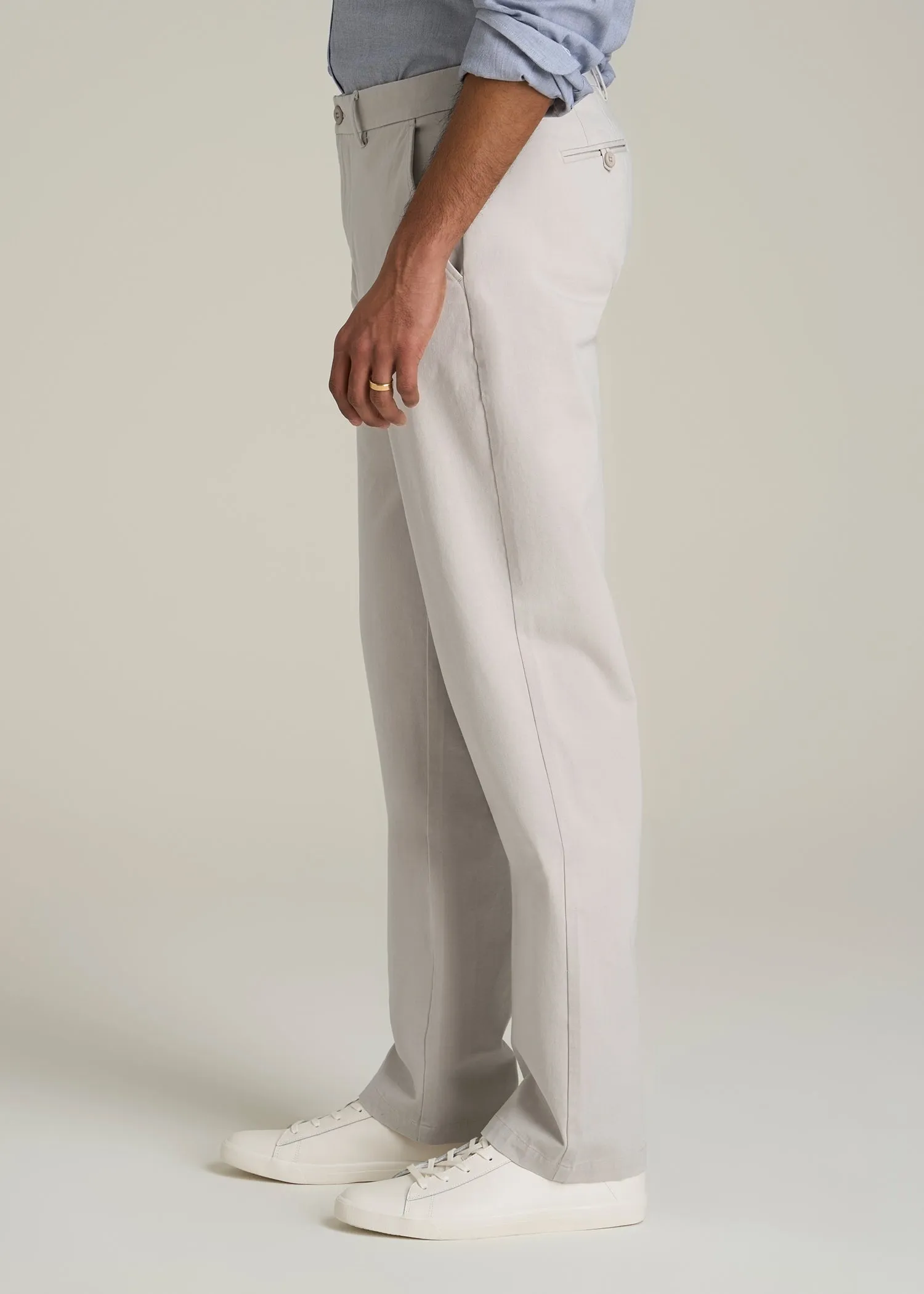 4 Way Stretch Commuter RELAXED Chino Pants for Tall Men in Drywall Tan sold by American Tall product image thumbnail 3