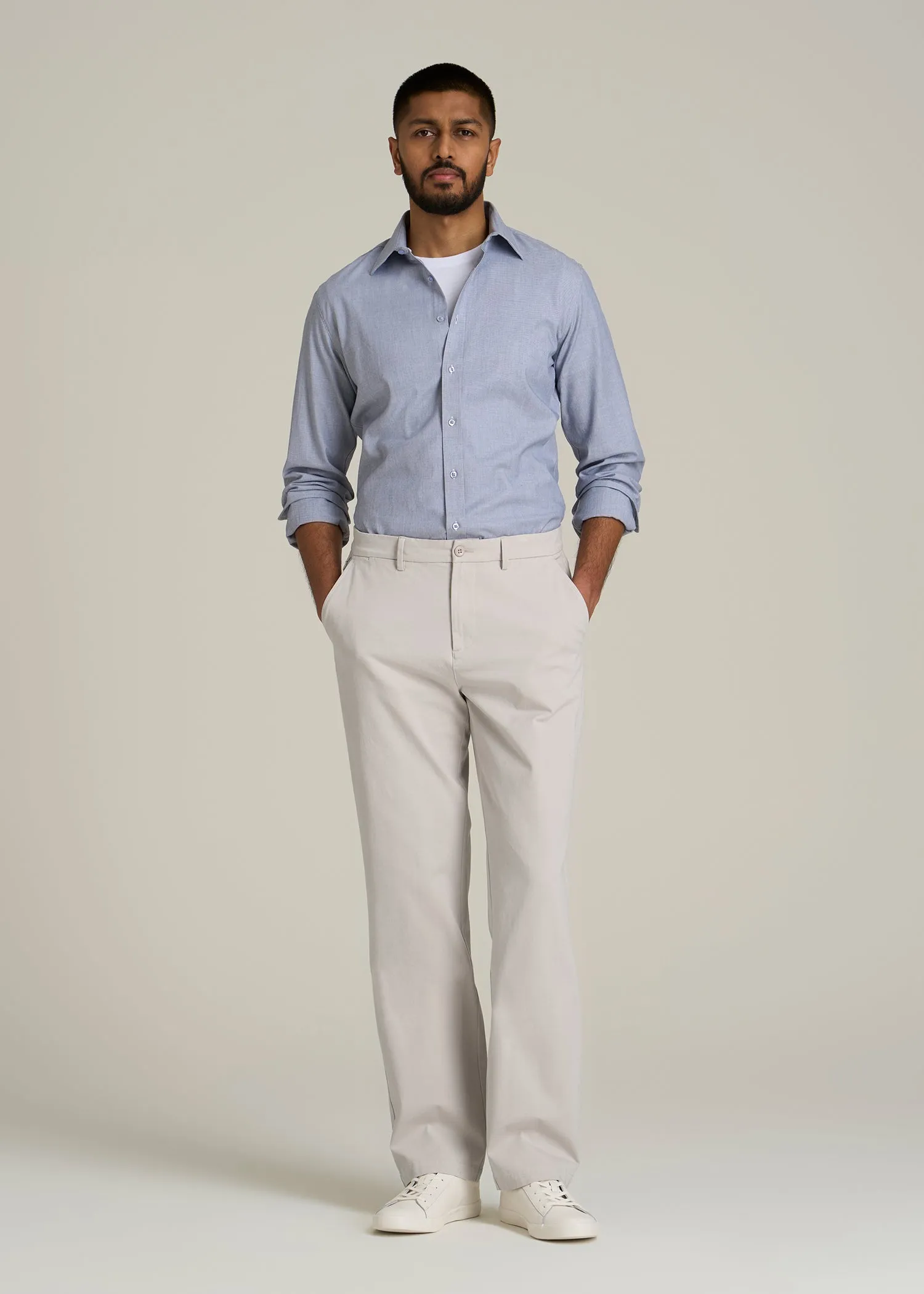 4 Way Stretch Commuter RELAXED Chino Pants for Tall Men in Drywall Tan sold by American Tall product image thumbnail 4