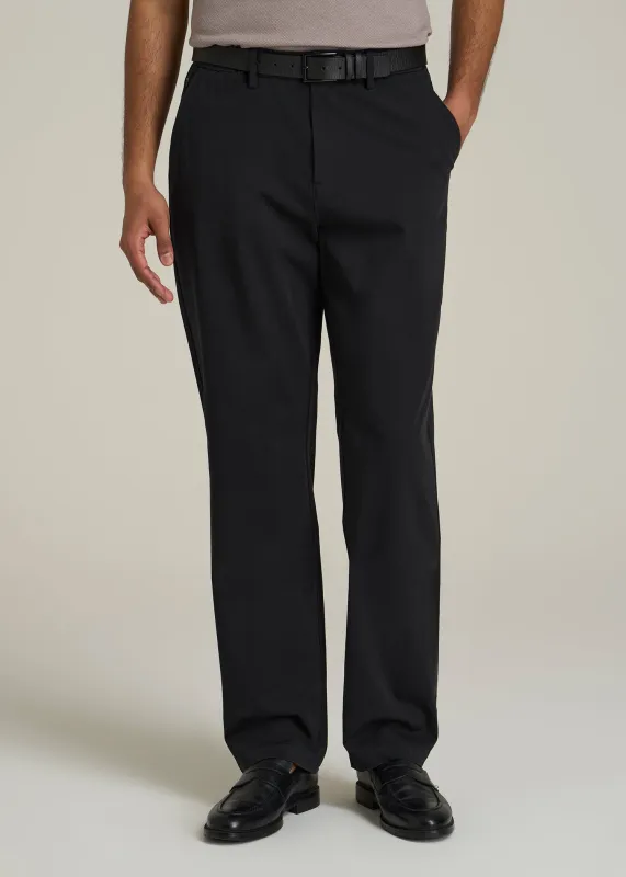 4 Way Stretch Commuter RELAXED Chino Pants for Tall Men in Black sold by American Tall