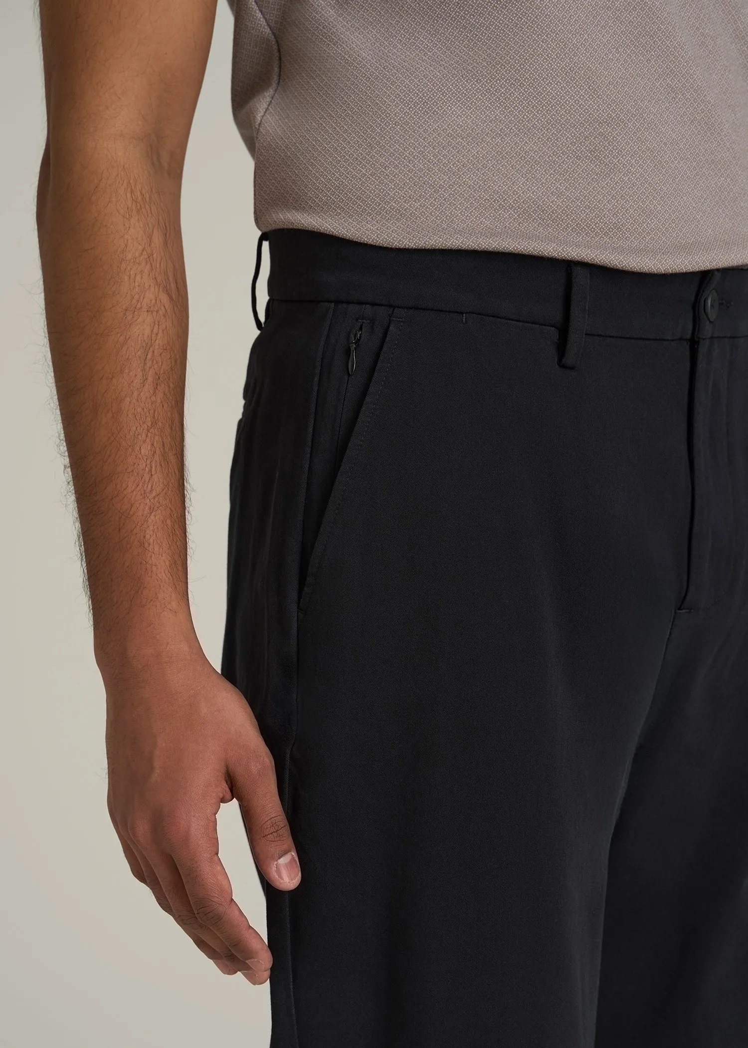 4 Way Stretch Commuter RELAXED Chino Pants for Tall Men in Black sold by American Tall product image thumbnail 2