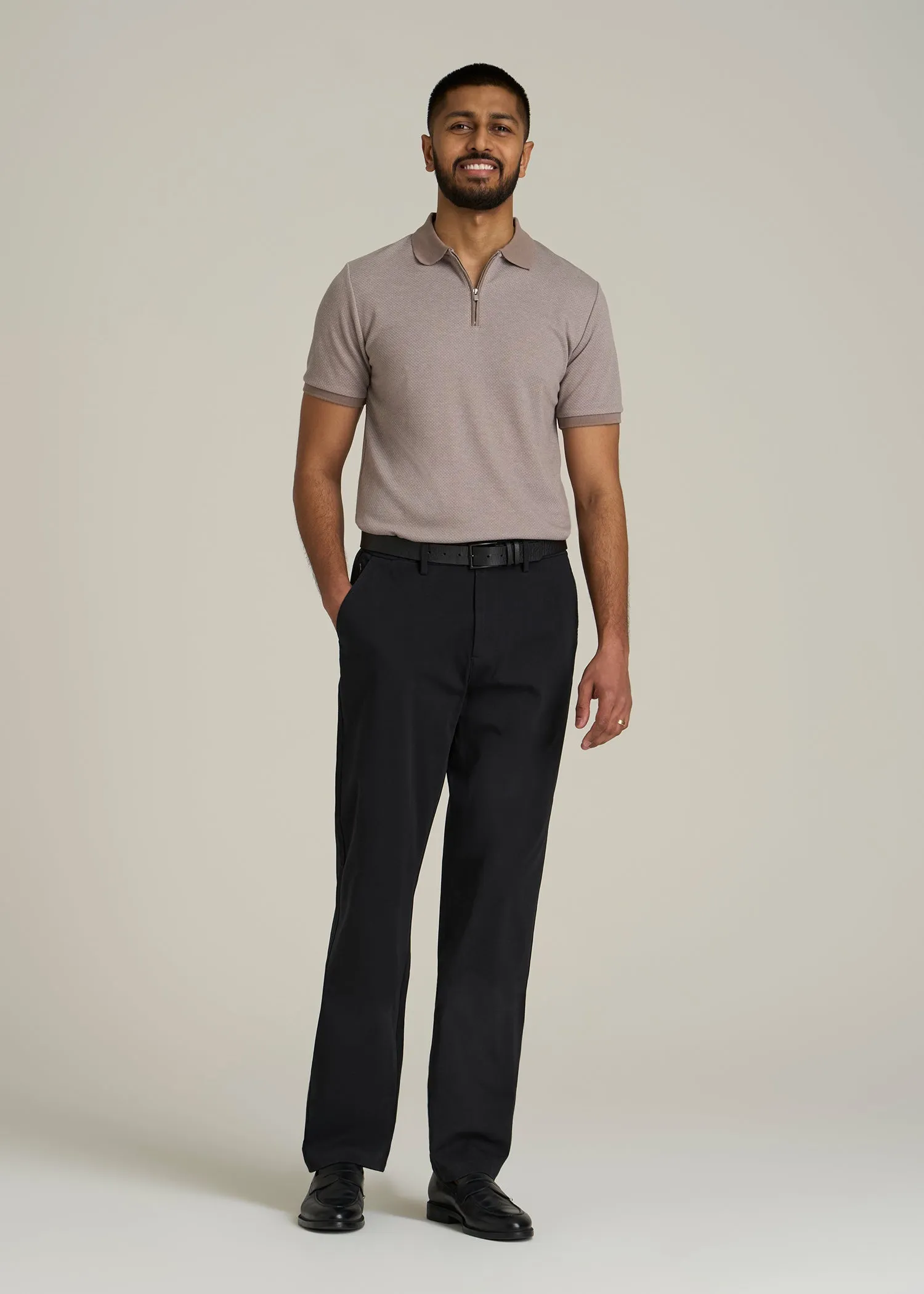 4 Way Stretch Commuter RELAXED Chino Pants for Tall Men in Black sold by American Tall product image thumbnail 4
