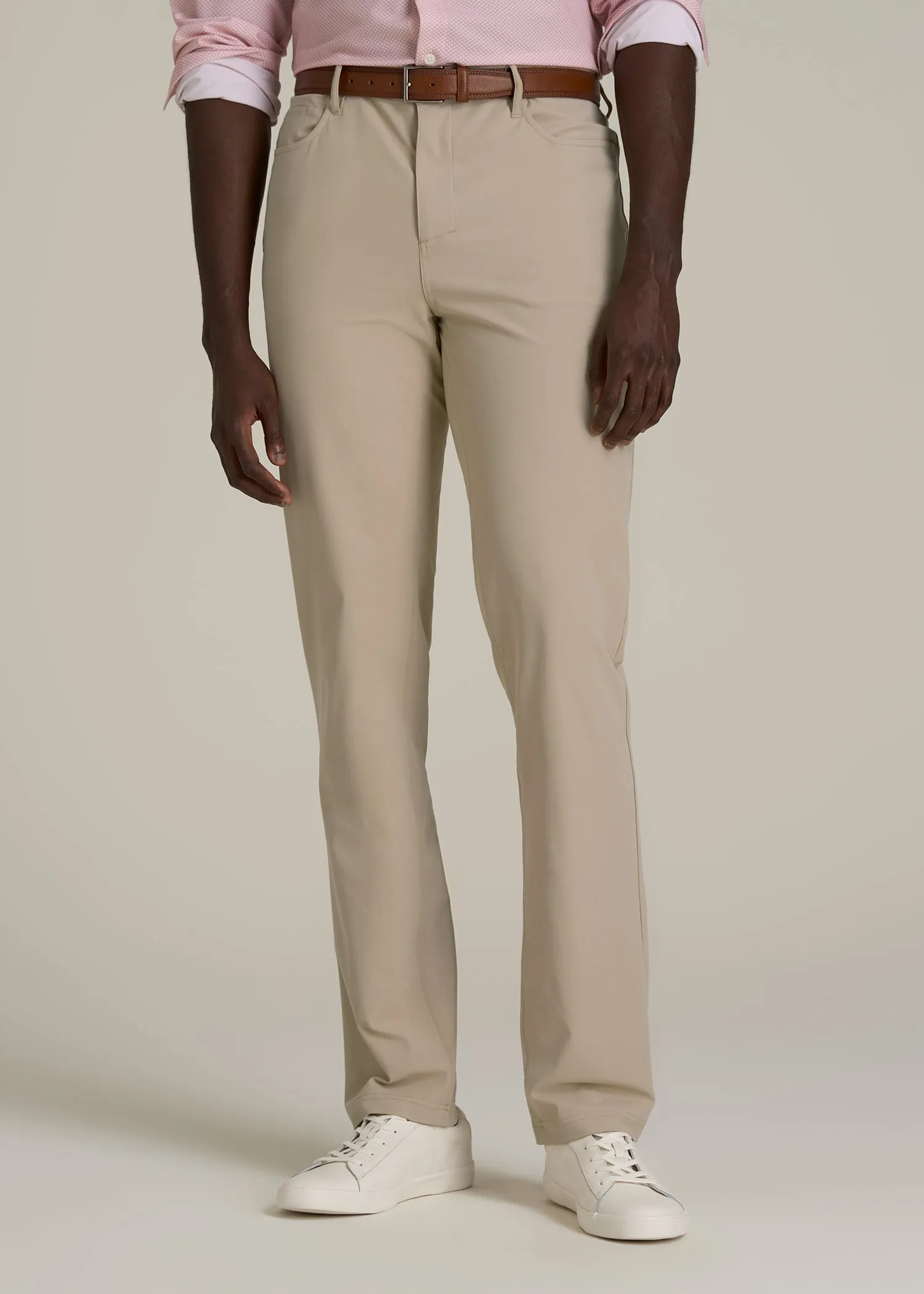 Traveler Pant 2.0 for Tall Men in Light Khaki sold by American Tall
