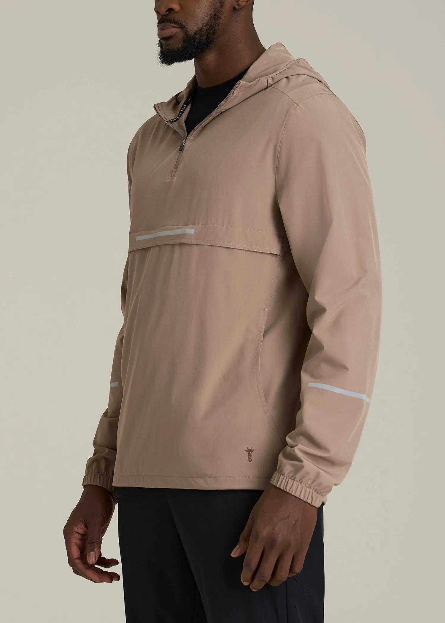 Featherweight Packable Anorak for Tall Men in Dark Sand sold by American Tall product image thumbnail 3
