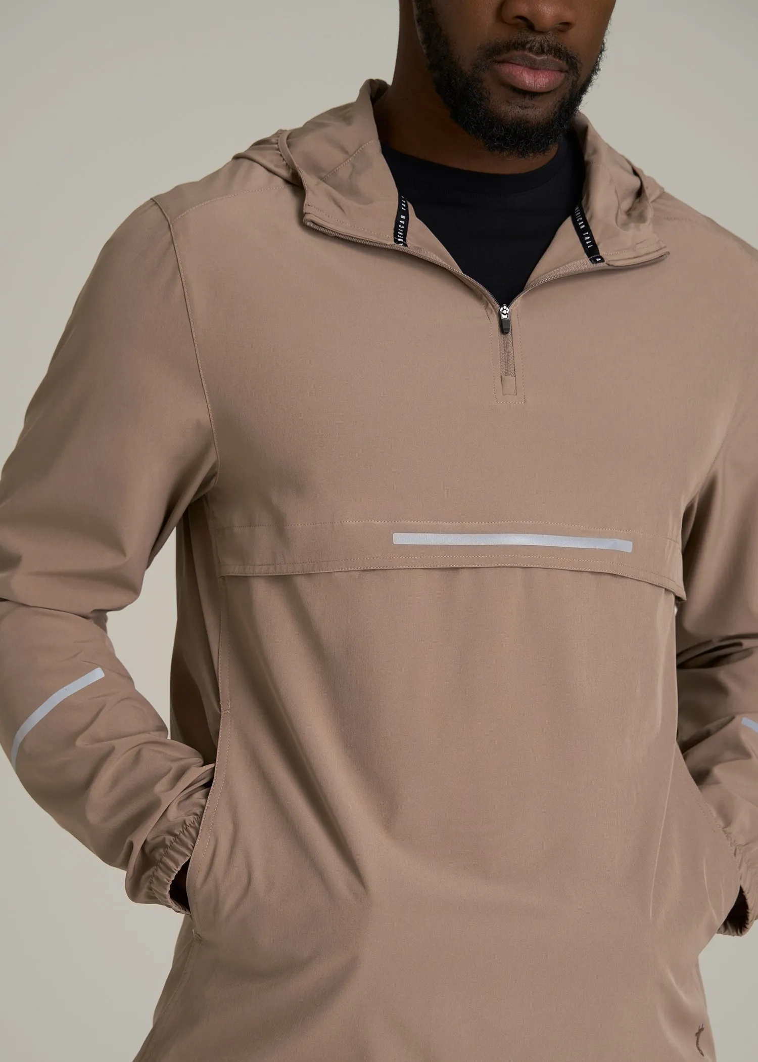 Featherweight Packable Anorak for Tall Men in Dark Sand sold by American Tall product image thumbnail 2