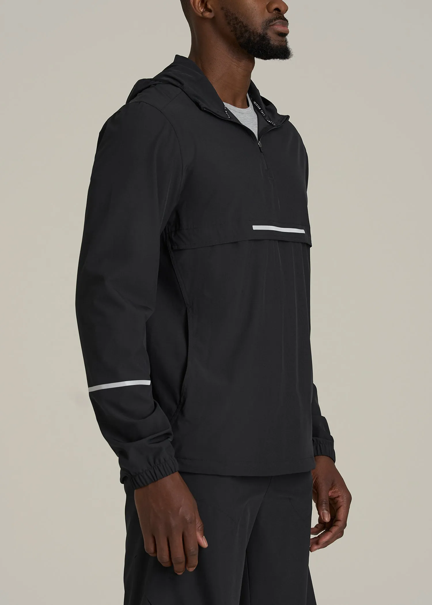 Featherweight Packable Anorak for Tall Men in Black sold by American Tall product image thumbnail 3