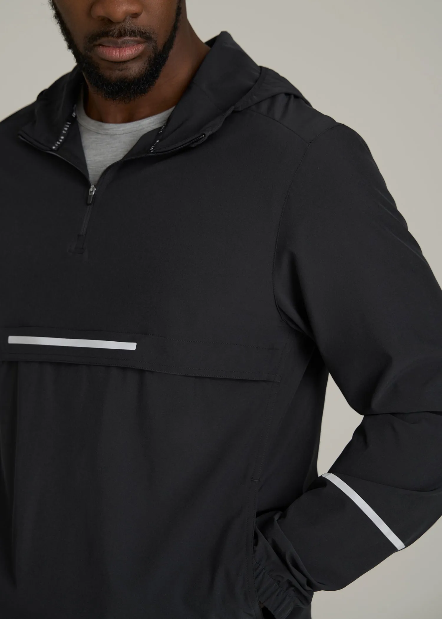 Featherweight Packable Anorak for Tall Men in Black sold by American Tall product image thumbnail 2