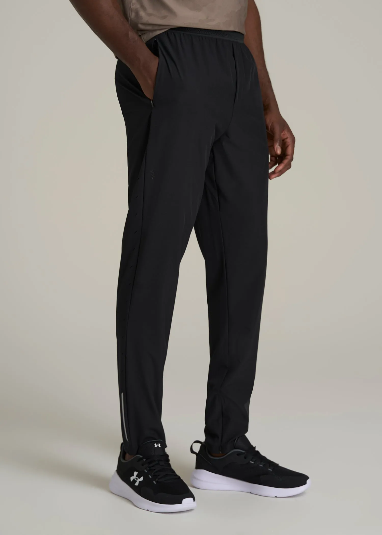 Featherweight Running Pants for Tall Men in Black sold by American Tall product image thumbnail 3