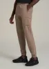 Featherweight Cargo Training Jogger for Tall Men in Dark Sand sold by American Tall