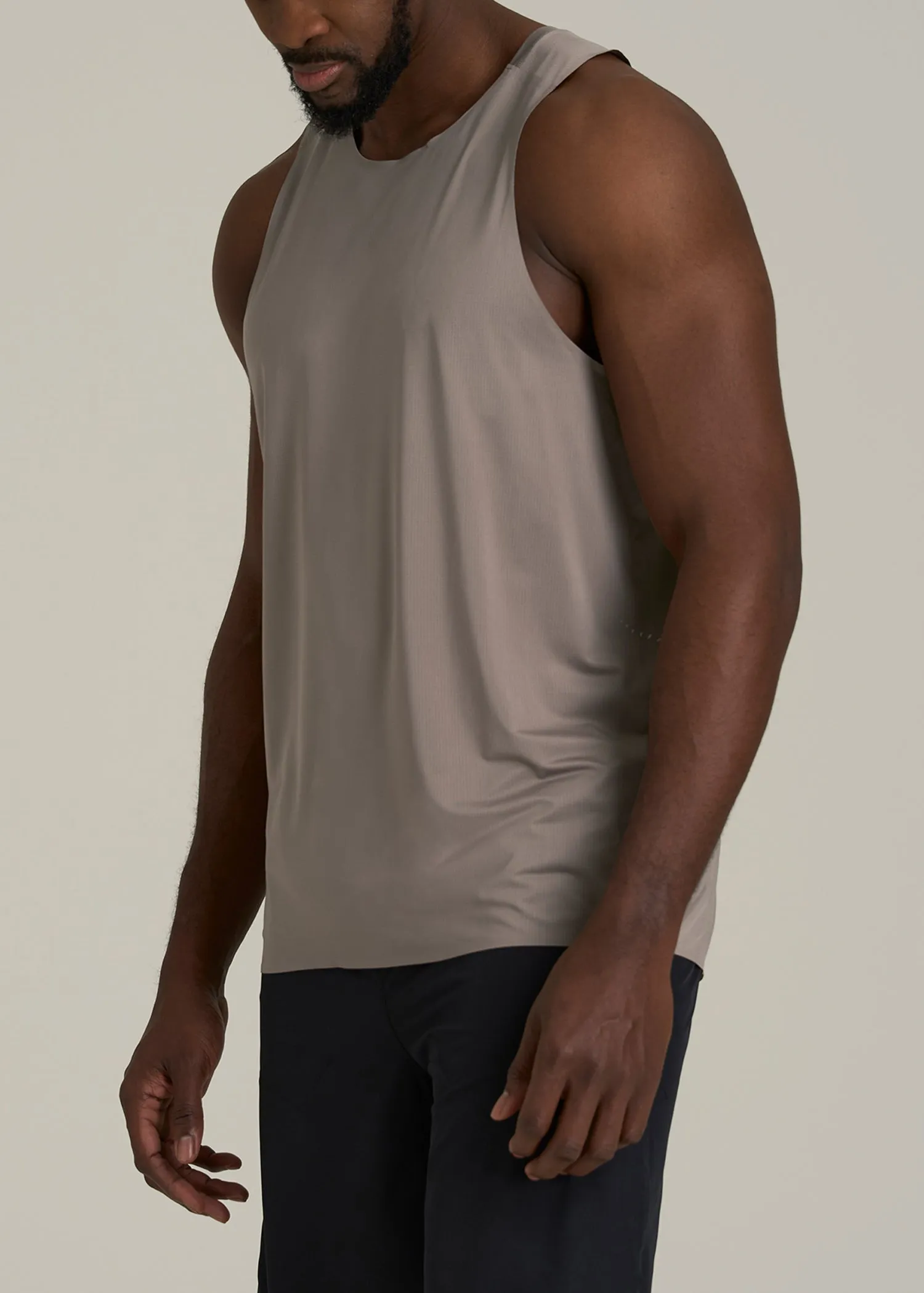 Perforated Training Singlet for Tall Men in Portobello sold by American Tall product image thumbnail 3