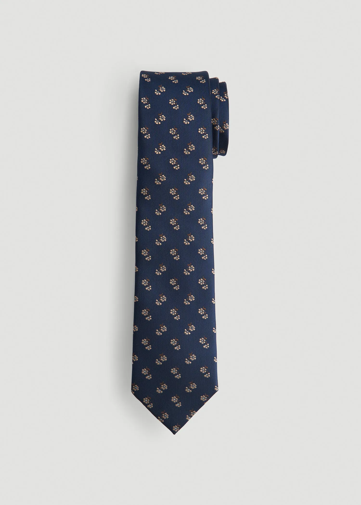 Dress Ties for Tall Men in Navy Micro Floral sold by American Tall