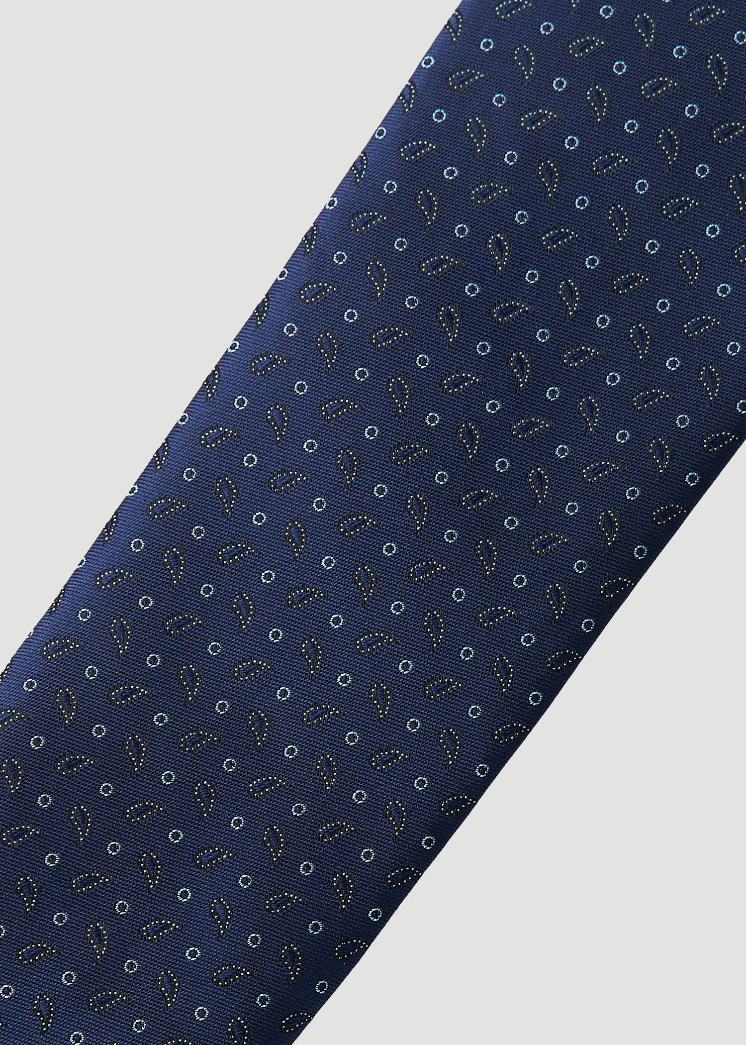 Dress Ties for Tall Men in Navy Micro Paisley sold by American Tall product image thumbnail 2