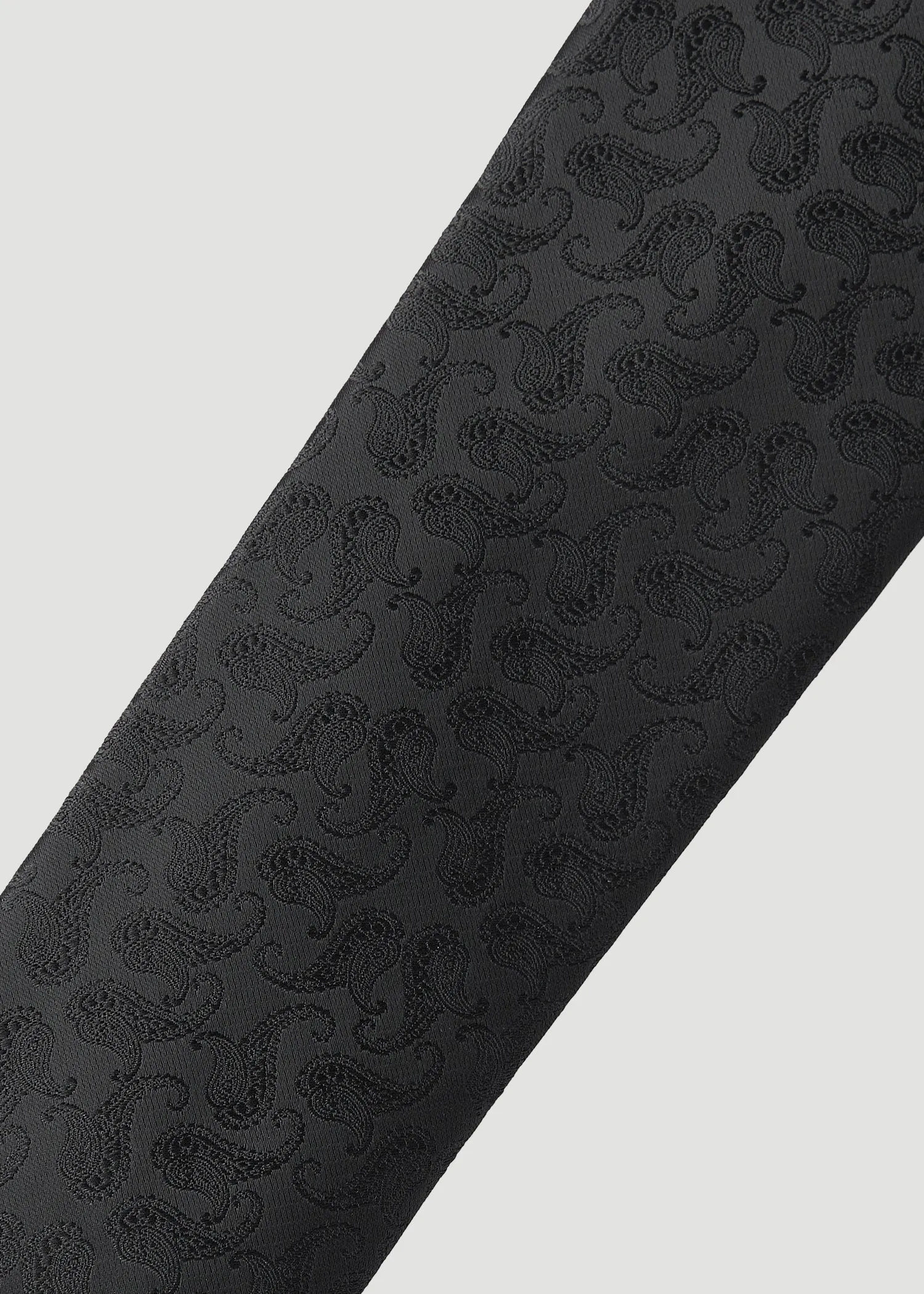 Dress Ties for Tall Men in Black Tonal Paisley sold by American Tall product image thumbnail 2