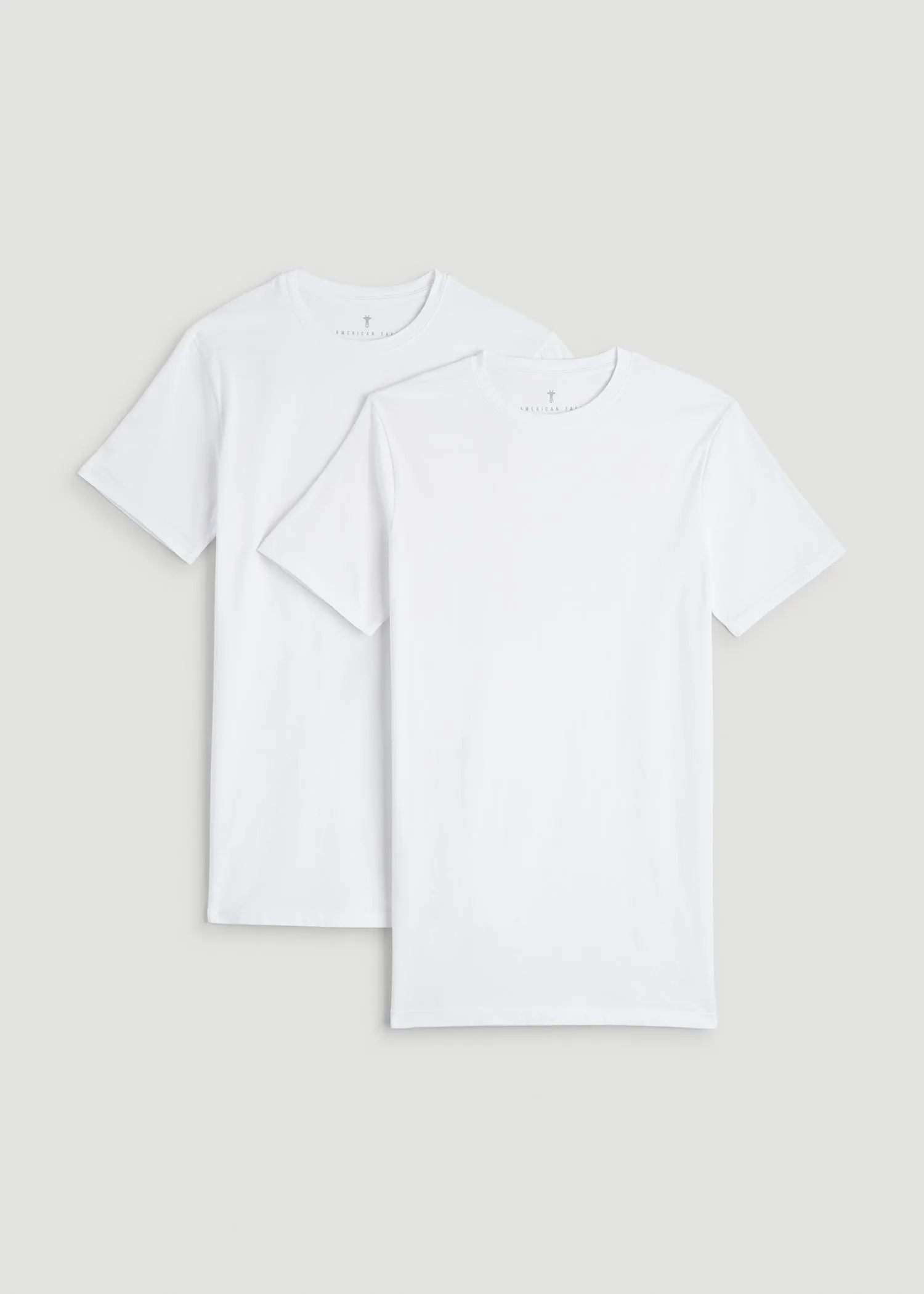 2-pack Classic Crewneck Undershirt for Tall Men in Optic White sold by American Tall