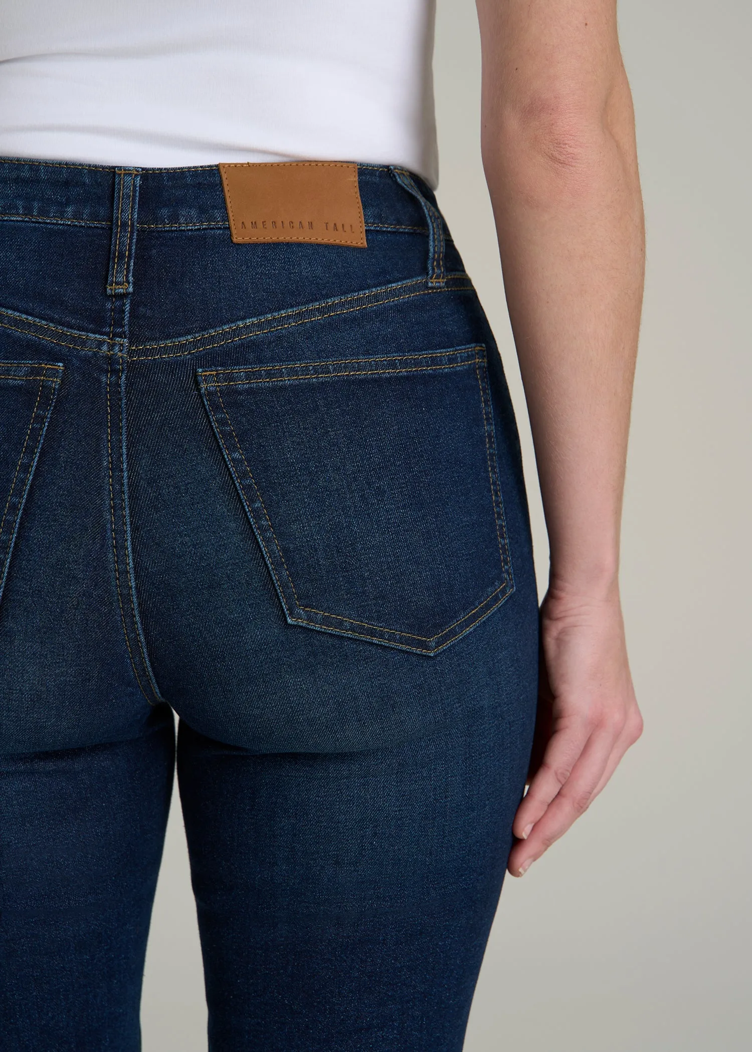 Chloe High Rise Flare Jeans for Tall Women in Indigo Dusk sold by American Tall product image thumbnail 2