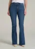 Chloe High Rise Flare Jeans for Tall Women in Stellar Blue Wash sold by American Tall