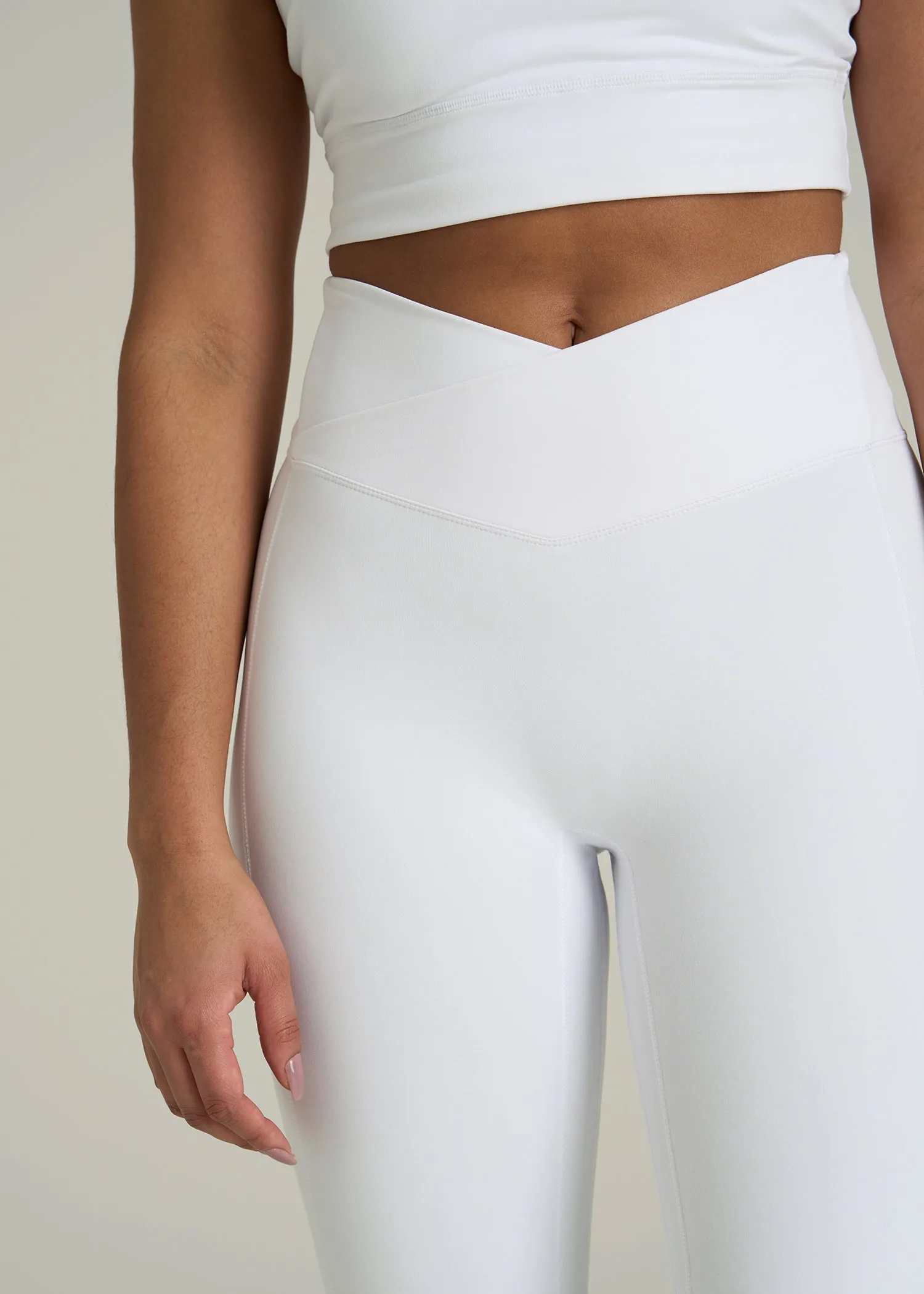 Balance Cross Over Leggings for Tall Women in White sold by American Tall product image thumbnail 2