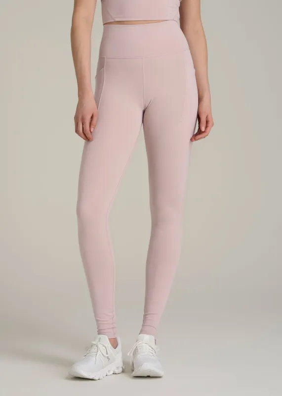 Balance Cinched Back Pocket Legging for Tall Women in Desert Rose sold by American Tall