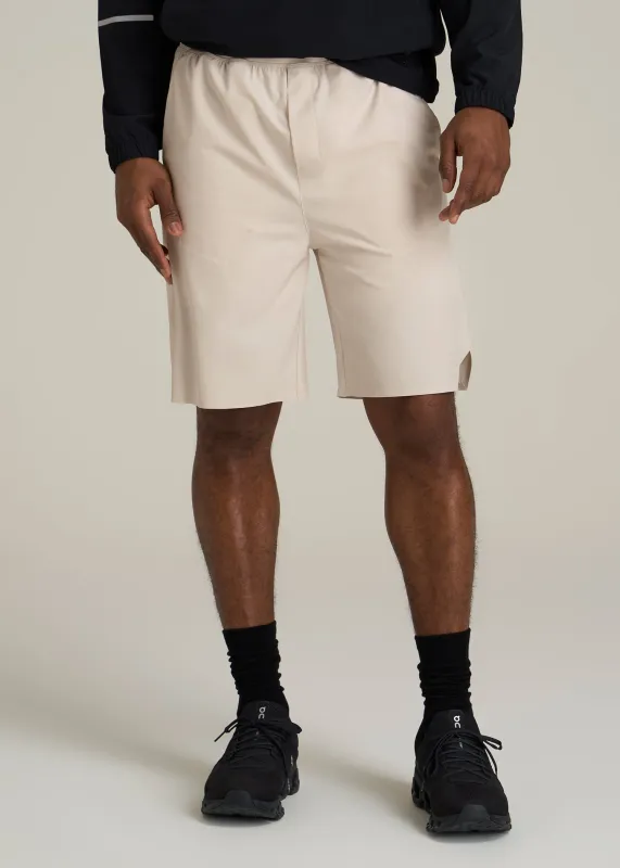 2-in-1 Featherweight Running Short for Tall Men in Light Stone sold by American Tall