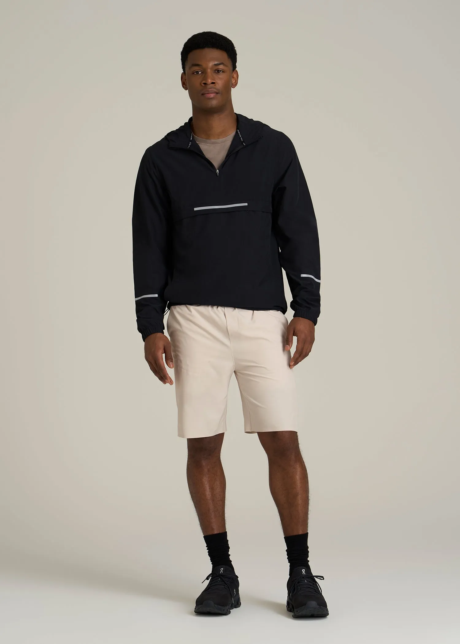 2-in-1 Featherweight Running Short for Tall Men in Light Stone sold by American Tall product image thumbnail 4