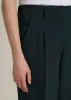Wide Leg Pleated Dress Pants 2.0 for Tall Women in Midnight Green sold by American Tall