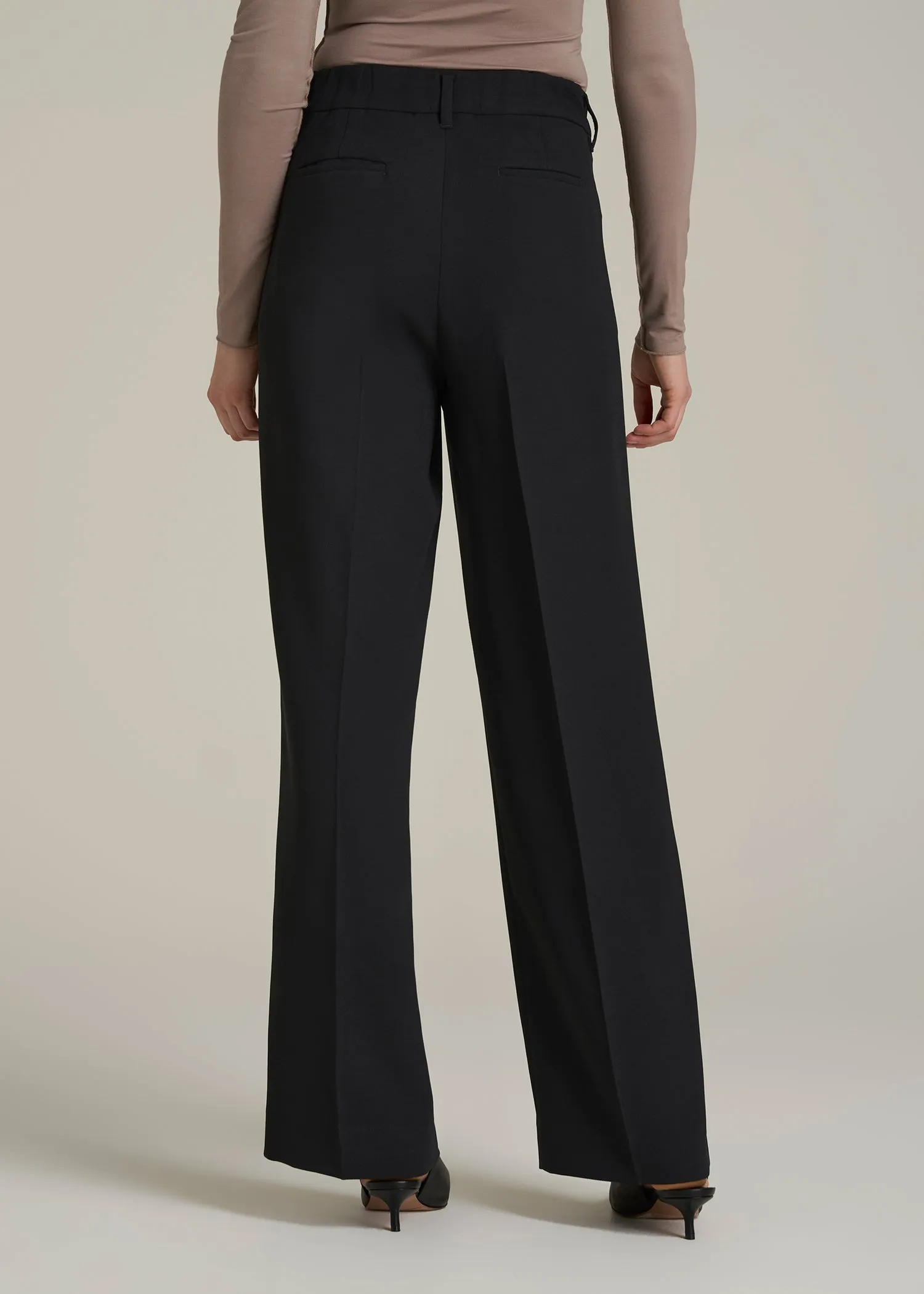 Wide Leg Pleated Dress Pants 2.0 for Tall Women in Black sold by American Tall product image thumbnail 5