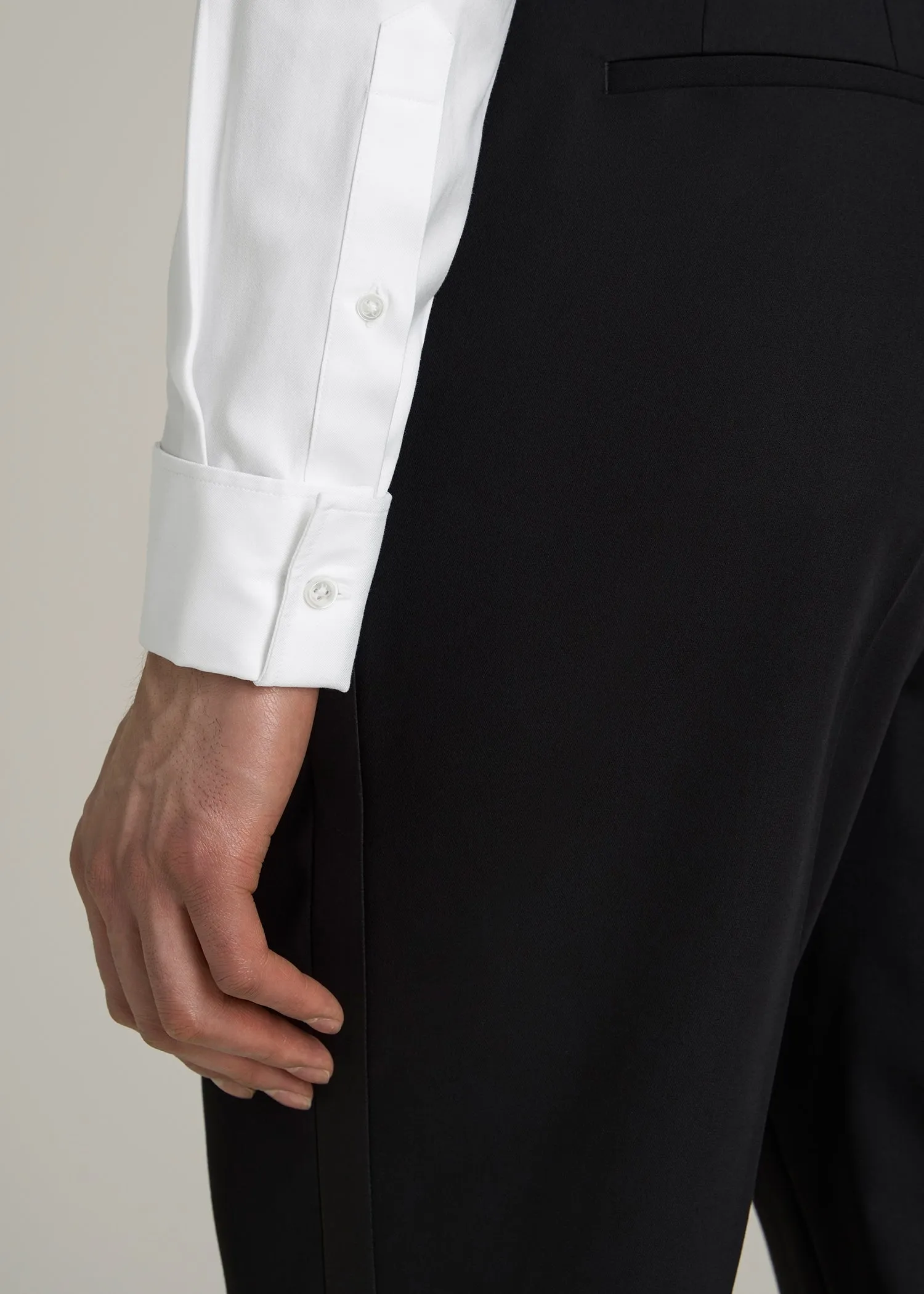Tuxedo Shirt for Tall Men in White sold by American Tall product image thumbnail 4